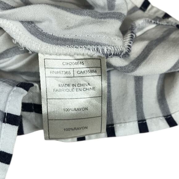 Cupcakes and Cashmere Peplum Tank Top Size Large Blue White Striped Casual - Picture 9 of 9